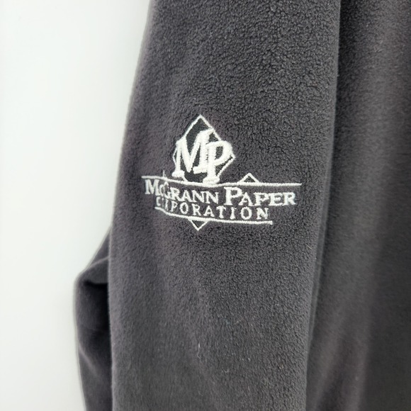 Adidas Men's CLIMAWARM  1/4 Zip Pullover - 2XL - Black Logo Fleece - Picture 4 of 8